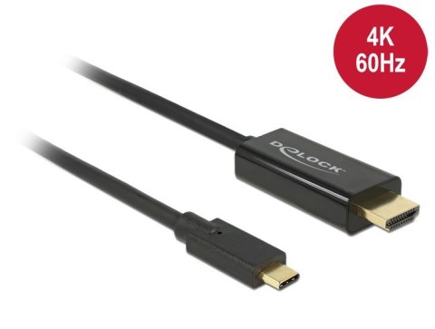 DeLOCK 85290 adapter kablowy 1 m USB Type-C HDMI Czarny