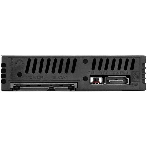 SilverStone SST-FS202B 3,5-calowy dysk HDD/SSD 3,5 cala z możliwością wymiany podczas pracy na 2 dyski twarde/SSD 2,5 cala