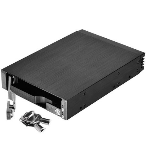 SilverStone SST-FS202B 3,5-calowy dysk HDD/SSD 3,5 cala z możliwością wymiany podczas pracy na 2 dyski twarde/SSD 2,5 cala