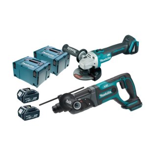 MAKITA.ZES.COMBO 18V DLX2153TJ1 DGA504+DHR241 2x5,0Ah ...