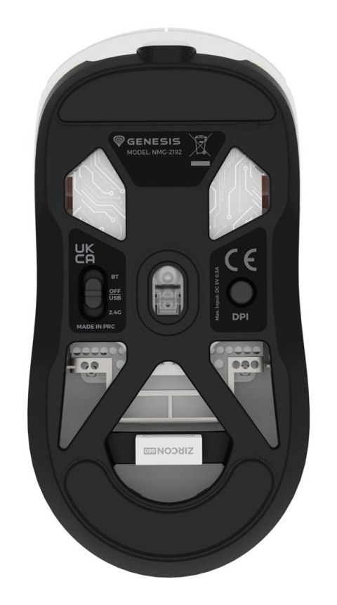 GENESIS Zircon 660 myszka Gaming Po prawej stronie RF Wireless + Bluetooth + USB Type-A Optyczny 12000 DPI