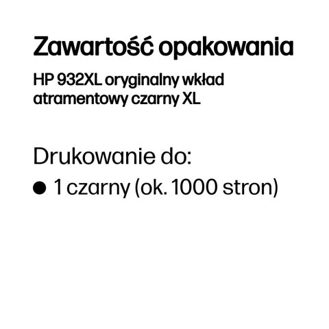 HP 932XL oryginalny wkład atramentowy czarny XL