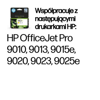 HP 963XL oryginalny wysokowydajny wkład atramentowy żółty