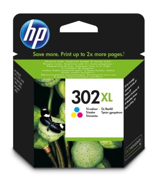 HP Oryginalny wkład atramentowy 302XL, trójkolorowy XL