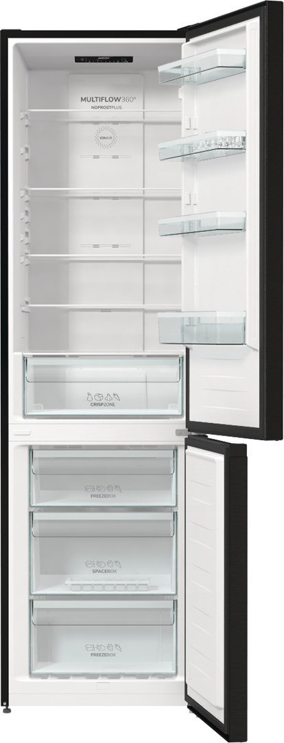 Gorenje NRK6202EBXL4 lodówko-zamrażarka Wolnostojący 331 l E Czarny