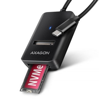 Adapter AXAGON ADM2-CM M.2, USB-C 3.2 Gen2 - NVMe / SATA SSD