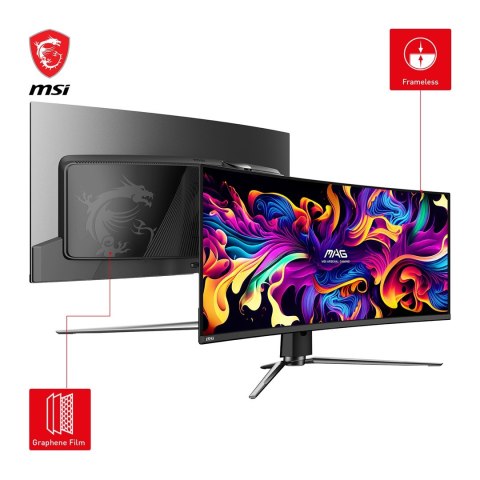 MSI MAG 341CQPDE QD-OLED, 86.4 cm (34") Zakrzywiony, 175Hz, Adaptive Sync, OLED, QD - DP, 2xHDMI