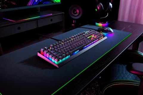 Razer BlackWidow V4 X. Tastatur Formfaktor: Volle Größe (100%), Geräteschnittstelle: USB, Tastatur-Switch: Mechanischer Switch. 