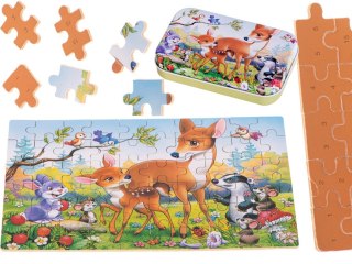 Puzzle bajkowe w puszce sarenki 60el