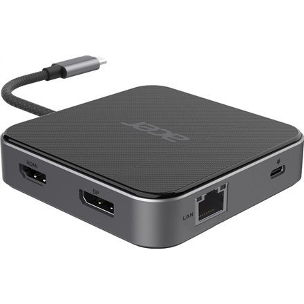 Hub wielofunkcyjny ACER 7in1 USB4 8k Multi Display Hub 1xHDMI/1xDP/2xUSB3.2/USB-C/RJ45/Audi