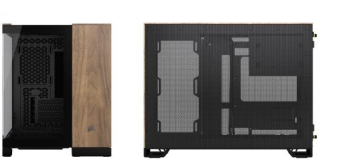 Obudowa CORSAIR Geh mATX 2500X (Tempered Glass) Black/Walnut Wood