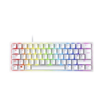 Razer | Optyczna klawiatura do gier | Łowca Mini 60% | Klawiatura do gier | Przewodowe | Światło LED RGB | RU | Rtęć | Złącze US