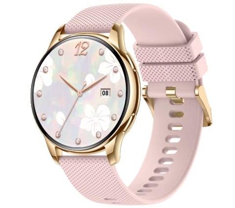 Smartwatch Damski Rubicon RNCF30 Gold + Pasek Pink