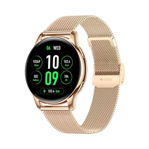 Smartwatch Damski Rubicon RNCF30 Gold + Pasek Pink