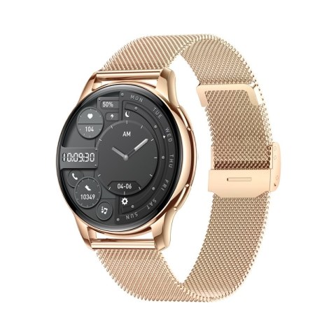 Smartwatch Damski Rubicon RNCF30 Gold + Pasek Pink