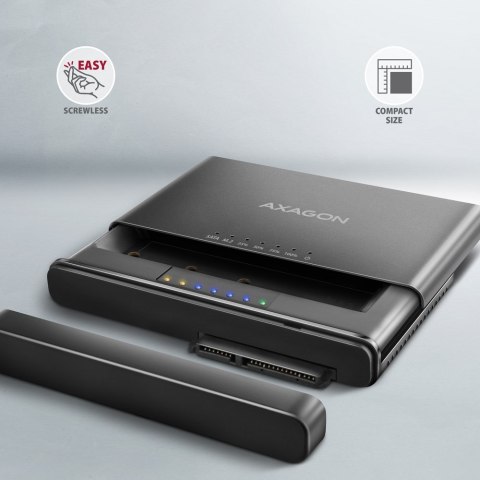 Axagon ADSA-CC USB-C 10Gbps - NVMe M.2 SSD & SATA 2.5/3.5 SSD/HDD CLONE MASTER 2 - Digital/Daten - NVMe USB 3.2 Gen 2 (3.1 Gen 2