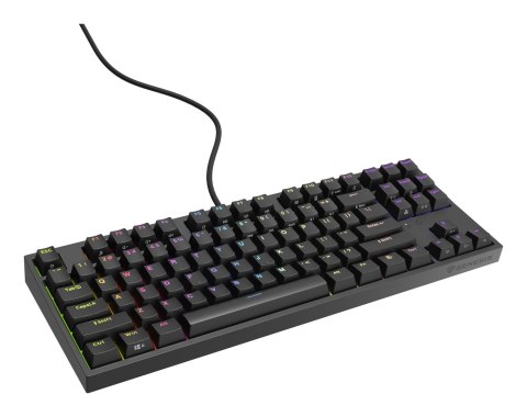 KLAWIATURA DLA GRACZY GENESIS THOR 404 TKL US PODŚWIETLENIE RGB MECHANICZNA CZARNA KAILH BOX BROWN