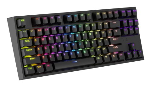 KLAWIATURA DLA GRACZY GENESIS THOR 404 TKL US PODŚWIETLENIE RGB MECHANICZNA CZARNA KAILH BOX BROWN