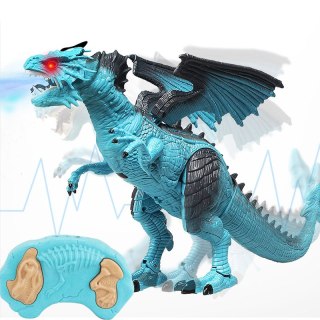 Dinozaur RC Smok sterowany - chodzi ryczy zionie parą 41 cm