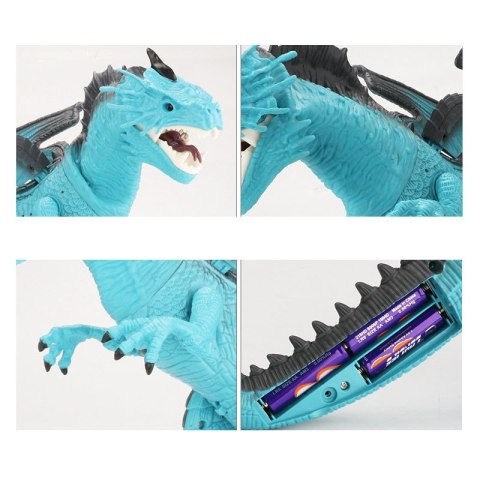 Dinozaur RC Smok sterowany - chodzi ryczy zionie parą 41 cm