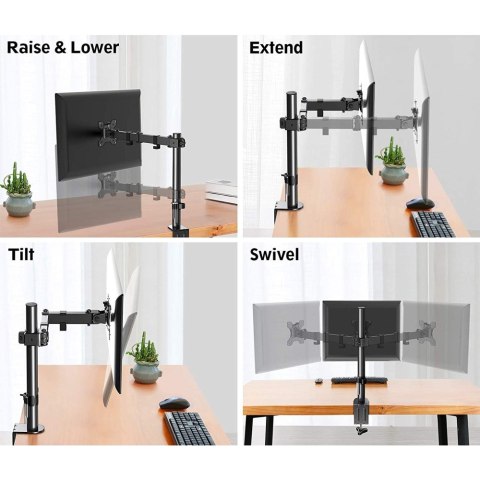 Techly ICA-LCD 503BK uchwyt / stojak do monitorów 81,3 cm (32") Biurko Czarny