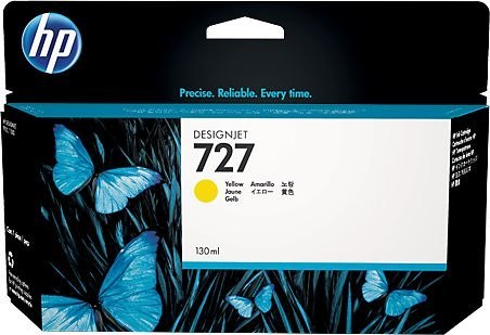 Wkład HP Żółty wkład atramentowy HP 727 Designjet 130 ml B3P21A Wkład HP Żółty wkład atramentowy HP 727 Designjet 130 ml B3P21A