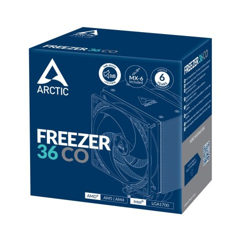 ARCTIC Freezer 36 CO Procesor Chłodnica powietrza 12 cm Czarny, Srebrny 1 szt.