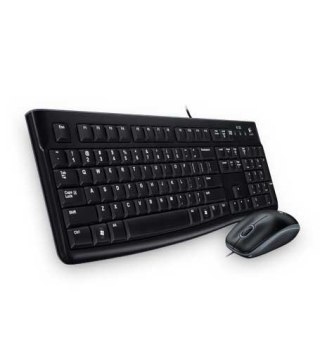 Logitech Desktop MK120 klawiatura Dołączona myszka Biuro USB Rosyjski Czarny