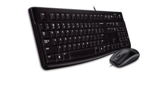 Logitech Desktop MK120 klawiatura Dołączona myszka Biuro USB Rosyjski Czarny