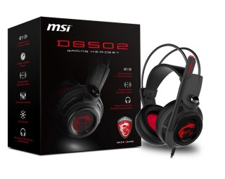 MSI FBA_S37-2100910-SV1 słuchawki/zestaw słuchawkowy Przewodowa Opaska na głowę Gaming Czarny, Czerwony