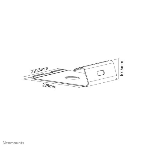 Neomounts NSLS025 stojak na laptop Podstawka na notebooka Srebrny 43,2 cm (17")