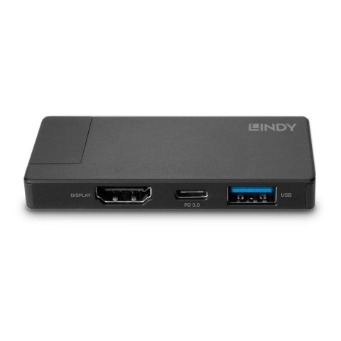 Lindy 43336 stacja dokująca Przewodowa USB 3.2 Gen 1 (3.1 Gen 1) Type-C Czarny