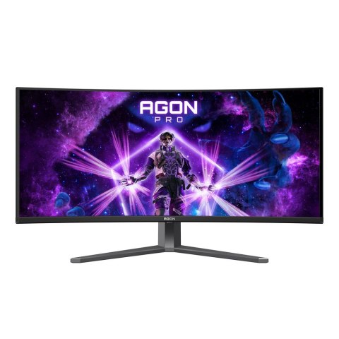 AOC AGON PRO AG346UCD monitor komputerowy 86,4 cm (34") 3440 x 1440 px Wide Quad HD QD-OLED Czarny, Szary