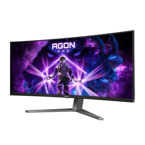 AOC AGON PRO AG346UCD monitor komputerowy 86,4 cm (34") 3440 x 1440 px Wide Quad HD QD-OLED Czarny, Szary