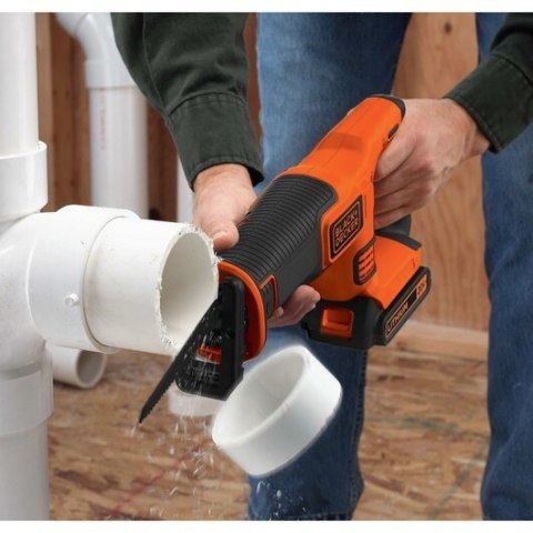 Black & Decker BDCR18N-XJ piła szablasta 3000 spm Czarny, Pomarańczowy