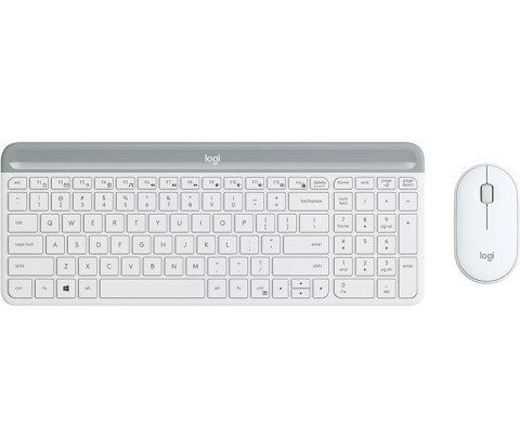 Logitech MK470 klawiatura Dołączona myszka Uniwersalne RF Wireless QWERTZ Niemiecki Biały