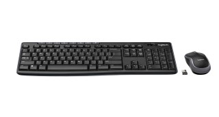 Logitech Wireless Combo MK270 klawiatura Dołączona myszka Uniwersalne USB AZERTY Francuski Czarny