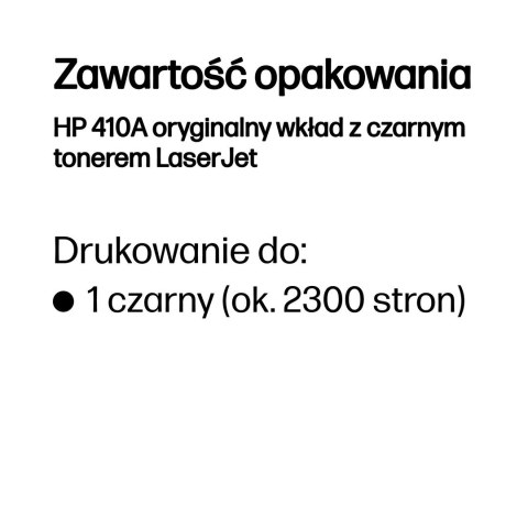 HP 410A oryginalny wkład z czarnym tonerem LaserJet