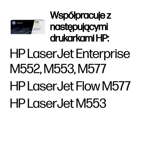 HP 508X oryginalny wkład laserowy o dużej pojemności, żółty