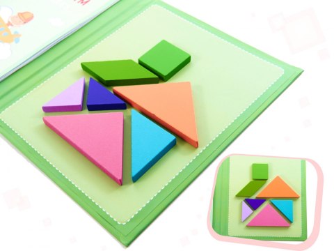 Książeczka magnetyczna układanka klocki 3D tangram