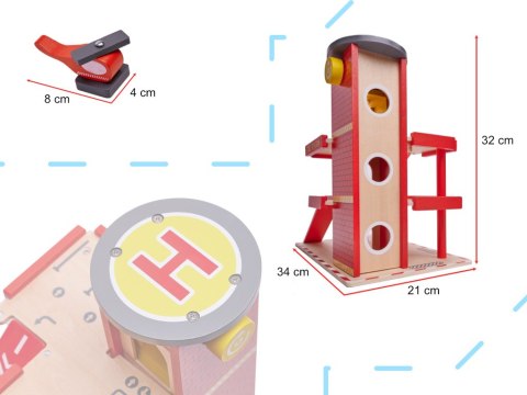 LULILO Parking drewniany garaż GANAO straż pożarna