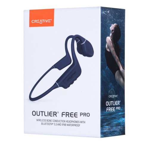 Creative Labs Creative Outlier Free Pro Zestaw słuchawkowy Bezprzewodowy Opaska na szyję Połączenia/Muzyka/Sport/Codzienność Blu