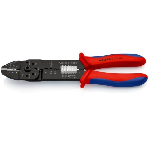 Knipex 97 32 240 zaciskarka kablowa Narzędzie do zaciskania Czarny, Niebieski, Czerwony