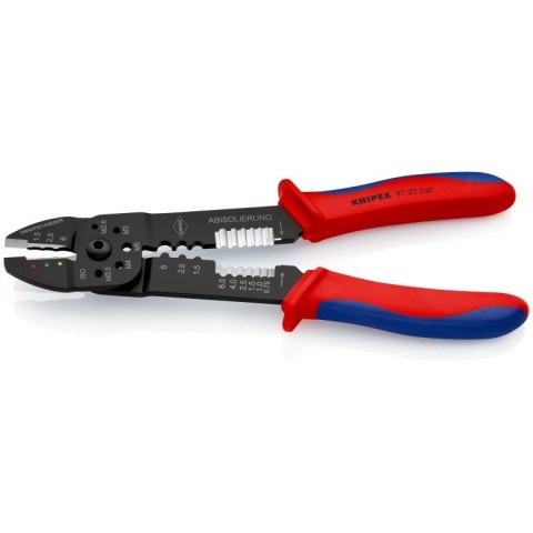 Knipex 97 32 240 zaciskarka kablowa Narzędzie do zaciskania Czarny, Niebieski, Czerwony