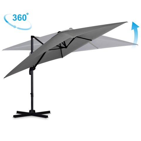 Parasol ogrodowy składany 8 segmentowy 420 cm z pokrowcem Plonos PL-883