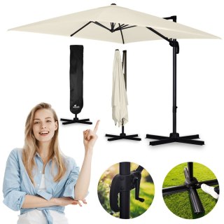 Parasol ogrodowy składany 8 segmentowy 420 cm z pokrowcem Plonos PL-883