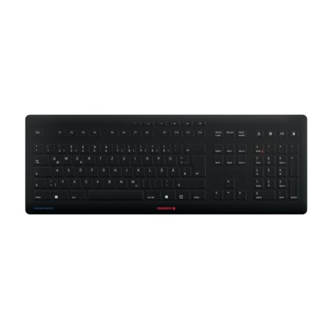 CHERRY Stream klawiatura Uniwersalne RF Bezprzewodowy + USB QWERTZ Niemiecki Czarny