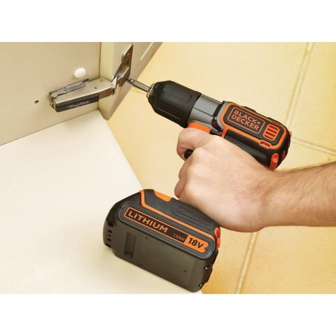 Black & Decker ASD18K Zamek centralny Czarny, Pomarańczowy