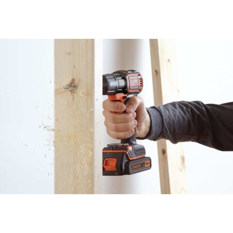 Black & Decker ASD18K Zamek centralny Czarny, Pomarańczowy