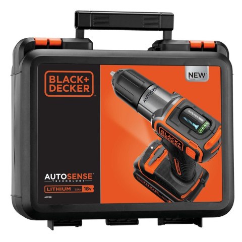 Black & Decker ASD18K Zamek centralny Czarny, Pomarańczowy